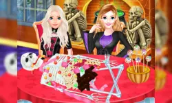 Girls Halloween Food Cooking image
