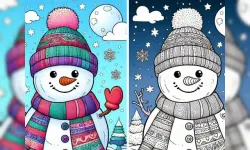 BTS Winter Coloring image