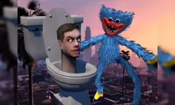 image bg Huggy Wuggy Fight Skibidi Toilet