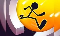 Stickman run around image