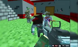 Shooting Zombie Blocky combat Warfare image