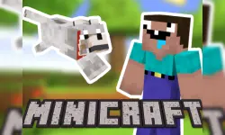 Minicraft: Steve And Wolf Adventure image