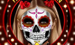 Kylie Jenner Halloween Face Art image