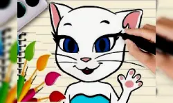 Talking Angela Coloring Book image