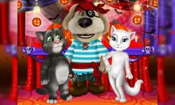 Talking Tom And Angela Halloween Party image