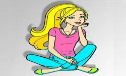 Barbie Coloring Game image