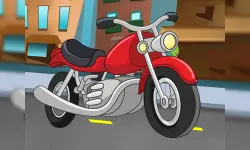 Cartoon Motorbike Jigsaw image