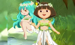 Dora With Wizard In Forest image