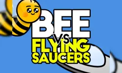 Bee vs flying saucers image