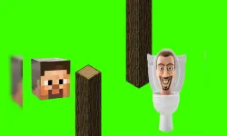 Spinning Skibidi Toilet Flappy Minecraft image