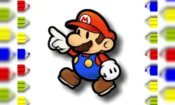 BTS Mario Coloring image