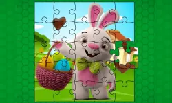 Easter Bunny Eggs Jigsaw image