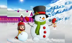 Kids and Snowman Dress Up image