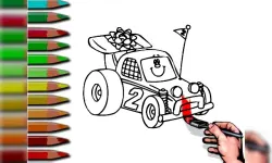 BTS Racing Car Coloring image