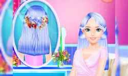 Colorful Braid Hairstyle Making image