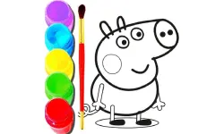 BTS Peppa Pig Coloring image