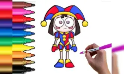 Pomni Coloring Time image