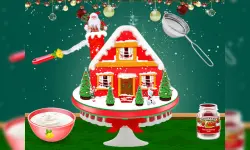 Xmas Gingerbread House Cake image