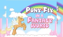 Pony fly in a fantasy world image