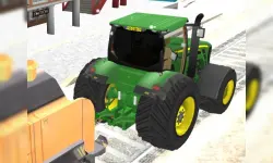 Chained Tractor Towing Train image