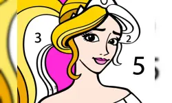 Princess Coloring By Number image