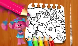 Les Trolls Coloring Book image